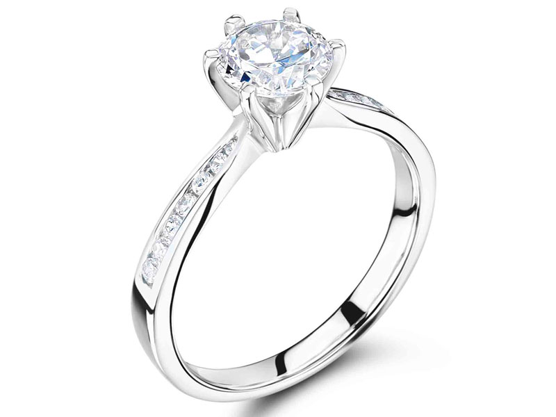 Engagement rings single diamond yellow claw