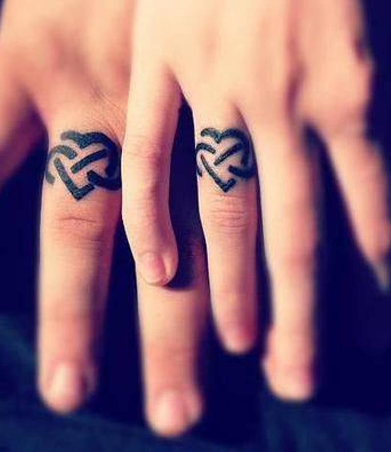 tattooed engagement rings