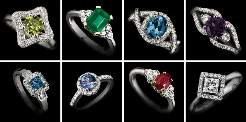 birthstone rings shapes