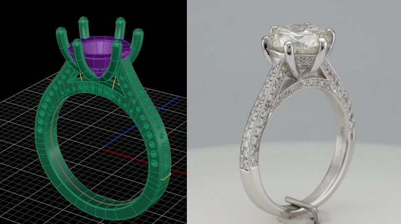 cad engagement ring