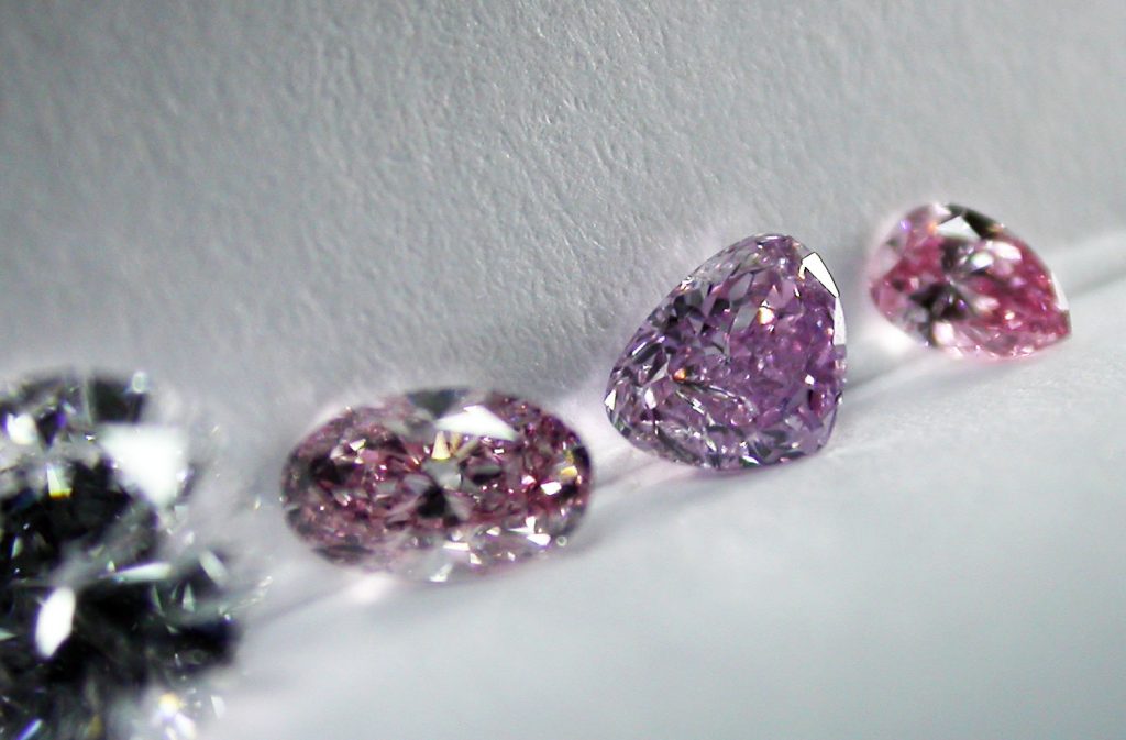 colored pink diamonds